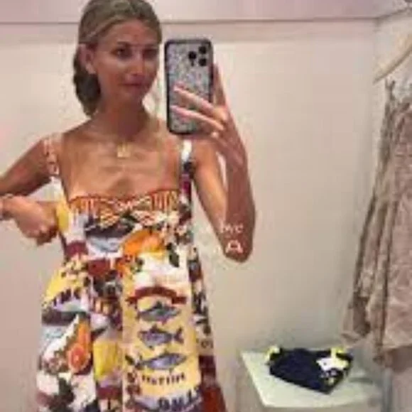 Christian Lacroix sardine Italy layered Anthropologie bustier cotton romper M - Picture 6 of 6